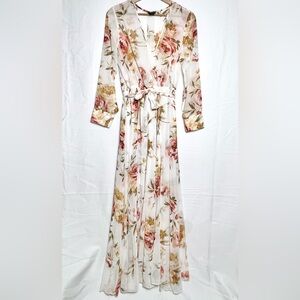 Kate and Lily Floral Wrap Maxi Dress